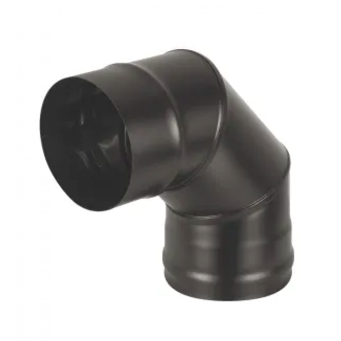 Колено BLACK (AISI 430/0,8мм) 90* 3-х секц. диаметр дымохода: 200 мм